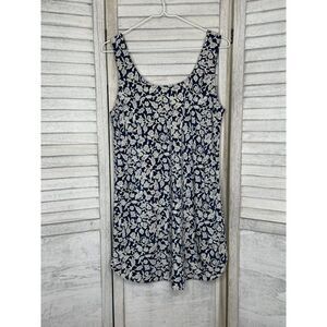 Calvin Klein Blue & White Floral Tank Slip Dress Size S NWOT